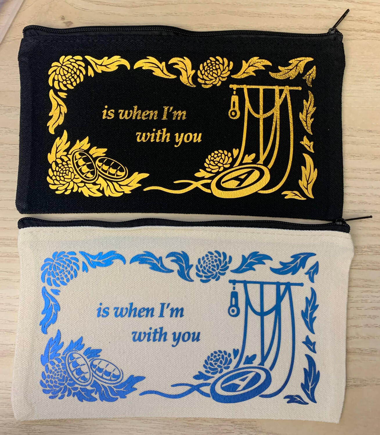 Confession pencil bags back