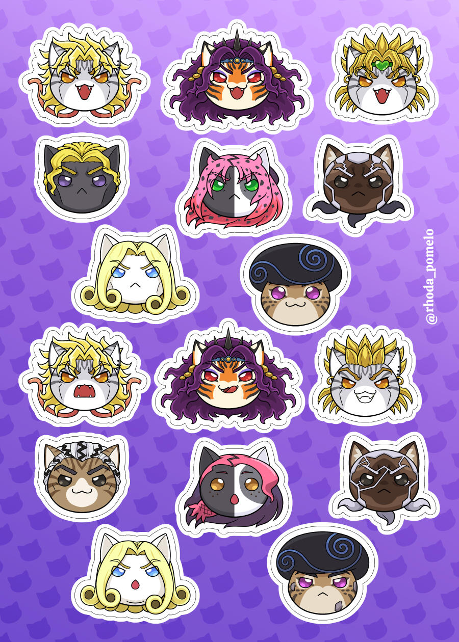 JVillains sticker sheet, glossy, matte available