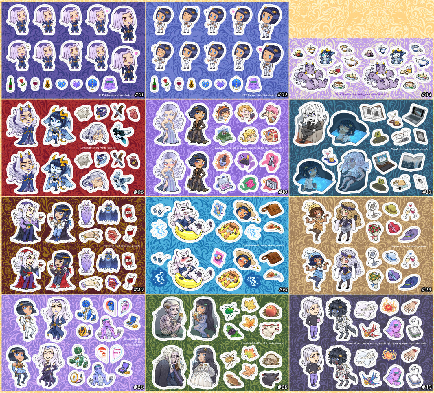 AU sticker sheets