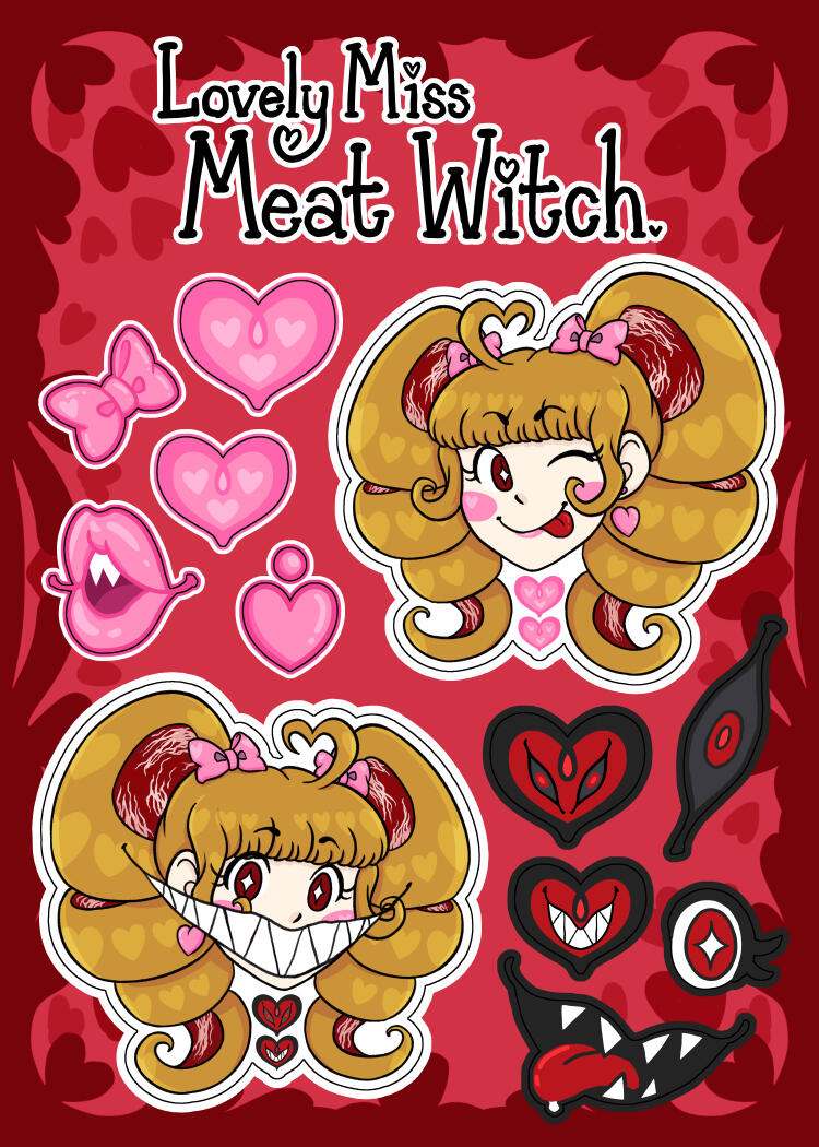 Meat Witch sticker sheet
